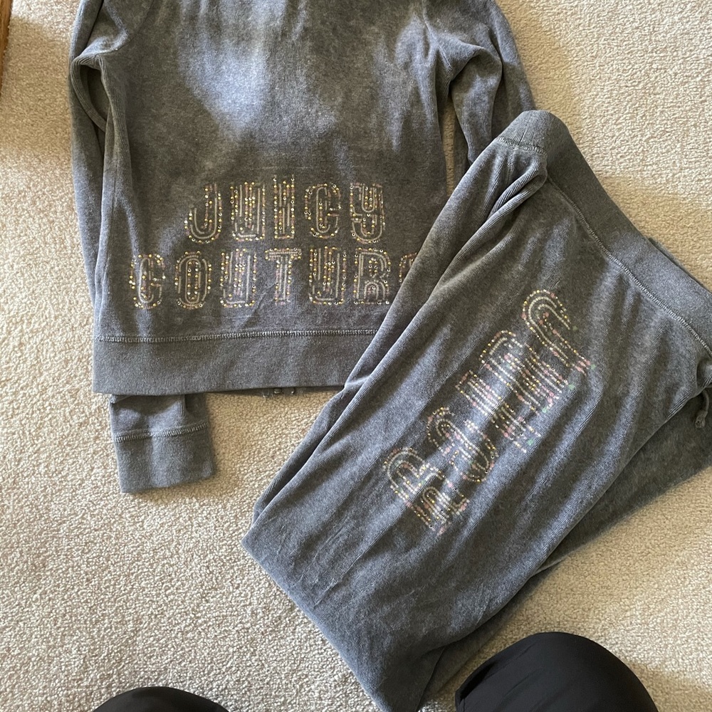 Juicy Couture Grey Velour Tracksuit